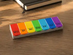Tablettenbox 7 Tage mit Klappdeckeln