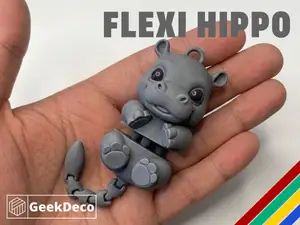 Flexi Hippo No AMS Cute Articulated Hippo Keychain
