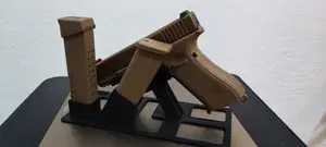 Glock stand with magazine holder