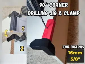 90° Corner Drilling Jig & Clamp 2in1 (16mm-5/8")