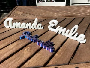 Nom 3D personnalisable