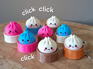 Cute dumpling fidget clicker toy