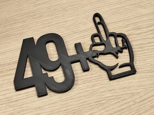 Cake topper 50 anni, 49 + 1