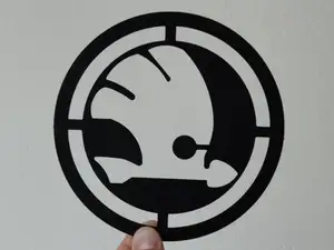 Škoda Carpet Template for Car Detailing stencil