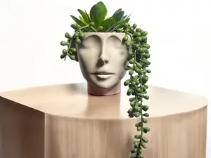 Sad Girl Modern Planter Pot