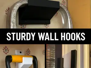 Wall Hooks - Deep Design in Three Widths