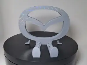 Mazda logo with flexi legs