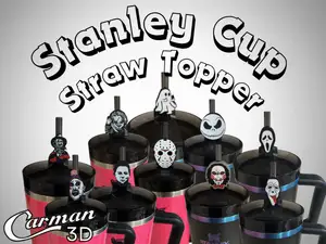 Halloween Themed Stanley Cup Straw Toppers