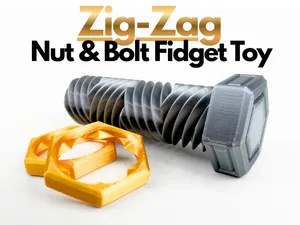 Zig-Zag Nut & Bolt Fidget Toy