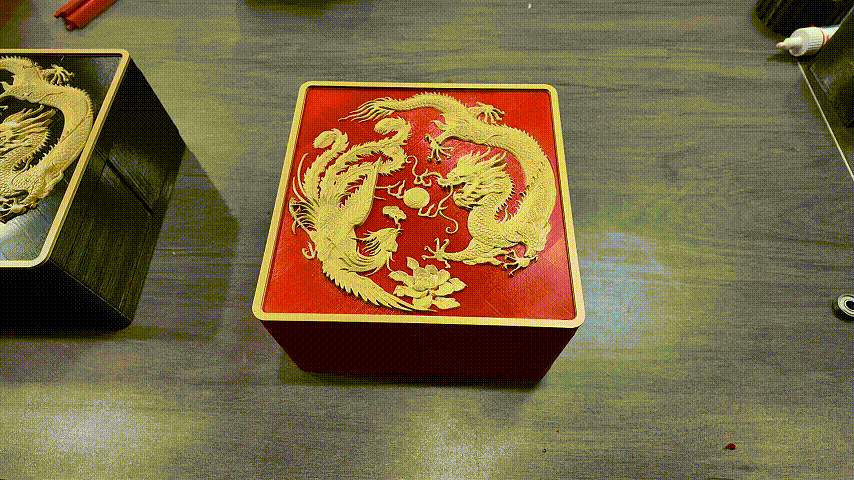 Lunban Box for Wedding candy box,鲁班盒早生贵子婚礼盒