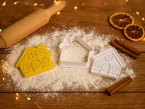 House Gingerbread Cookie Cutter & Stamp
