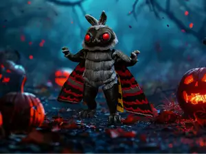 Articulated Mothman Cryptid Monster 