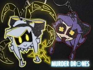 Cyn Keychain Murder Drones Glitch pin