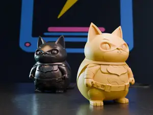 Fat Cat Bat - Chibi Keychain Figurine