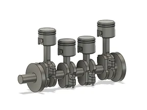 Inline 4 Engine Crankshaft Modle.