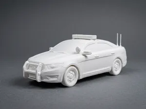 Detailed Miniature Police Interceptor Car