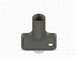 Triangular key 10mm for container or cabinet