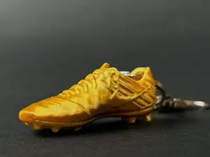 Mini Golden Soccer Cleats Keychain
