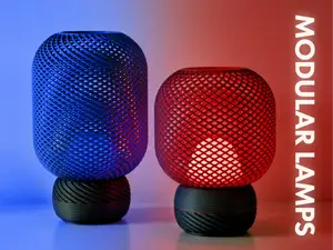 MOD3: Spiral Table Lamp with Modular Base