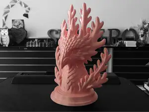 Coral Dragon Bust