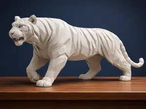 TIGER LOW POLY - TIGRE GEOMETRICA
