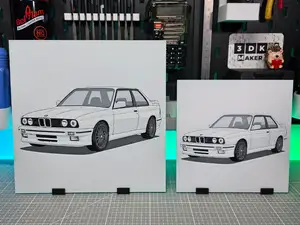 BMW E30 M3 - Hueforge - 3 Colors
