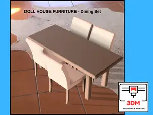 Doll House Furniture - Dining Setting