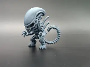Chibi Xenomorph Skeleton - Cute Horror Alien