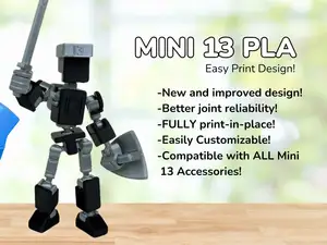 Mini 13 PLA - Easy Print Action Figure
