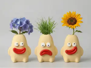 解压搞怪花瓶笔筒 香肠嘴娃娃