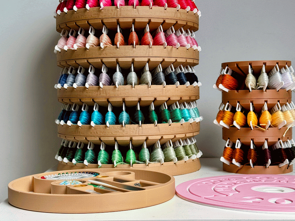 Embroidery giant spool organizer