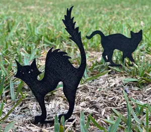 Halloween Garden Cat Statues