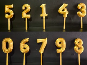 topper cake numbers balloons
