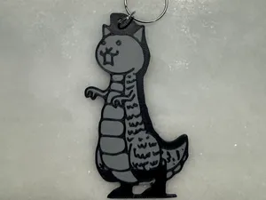 Battle Cats Crazed Lizard Cat Keychain