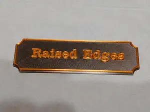 Classic Name Plate with Raised Edges