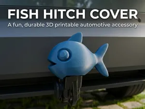 Cute Fish Trailer Hitch Cover – Stylized Tow Ball