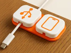 Magnetic Cable Organizer with Connector Holder