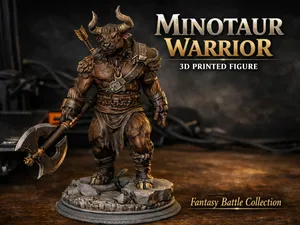 Minotaur Warrior – 3D Printed Figure