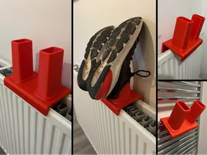 Radiator shoe drying rack