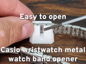 Casio wristwatch metal watch band opener