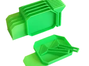 Glue spatulas with deep trays for epoxy resin