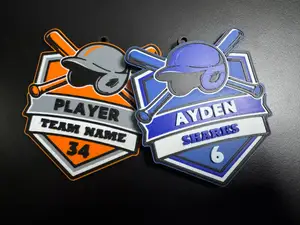 Customizable Baseball Softball Bag Tag / Keychain