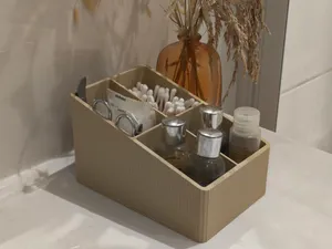 Fluted Bathroom Organizer – Ribbed Vanity Caddy