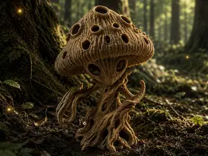 Forest Mushroom Guardian Fantasy Woodland Creature
