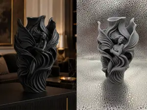 Dark Angel Flow Vase Gothic Fantasy Decor