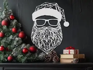 Santa Claus - Geometric Wall Art