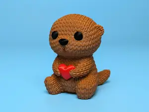 Heartfelt Knitted Otter