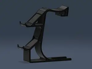 Stand for 2 videogame controllers + headset