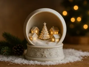 Weihnachtsbaum Winter Village Schneekugel