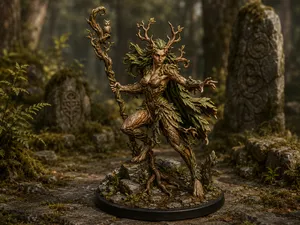 Driad with magic staff